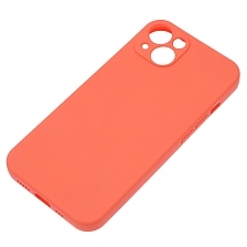Чехол накладка NANO для APPLE iPhone 13 (6.1"), защита камеры, силикон, бархат, цвет коралловый