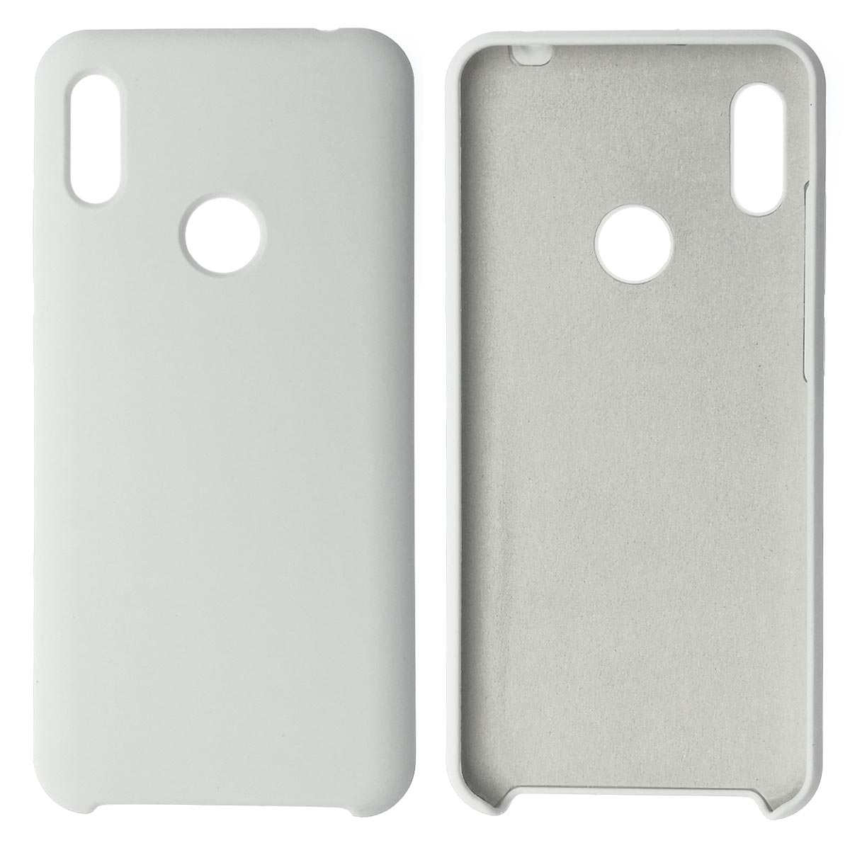 Чехол накладка Silicon Cover для HUAWEI Honor 8A, Y6 2019, силикон, бархат, цвет белый