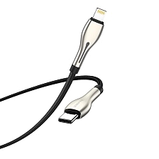 Кабель BOROFONE BU29 Exquisite PD USB Type C на APPLE Lightning 8 pin, 20W, длина 1.2 метра, цвет черный