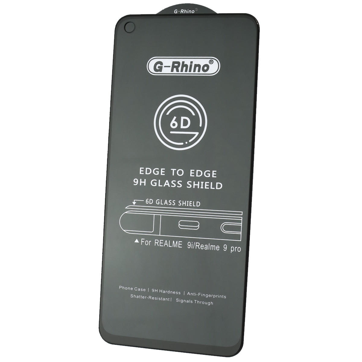 Защитное стекло 6D G-Rhino для Realme 9i, Realme 9 Pro, цвет окантовки черный