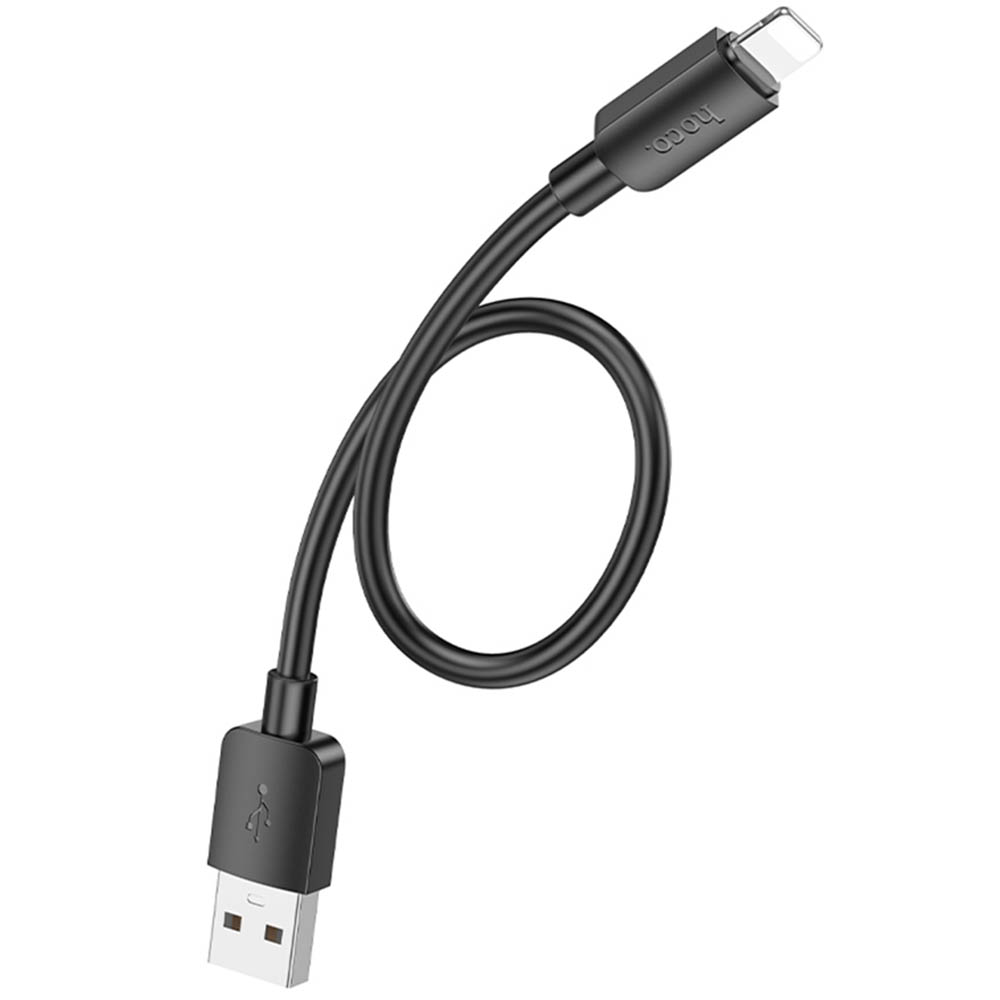 Кабель HOCO X96 USB на Lightning 8 pin, 12W, длина 25 cм, цвет черный Кабель HOCO X96 USB на Lightning 8 pin, 12W, длина 25 cм, цвет черный