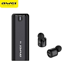 Гарнитура (наушники с микрофоном) беспроводная, AWEI T8 TWS Bluetooth Earphone, цвет черный. Гарнитура (наушники с микрофоном) беспроводная, AWEI T8 TWS Bluetooth Earphone, цвет черный.