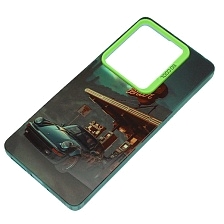 Чехол накладка для XIAOMI Redmi Note 13 Pro 4G, POCO M6 Pro 4G, защита камеры, силикон, рисунок Порш 911