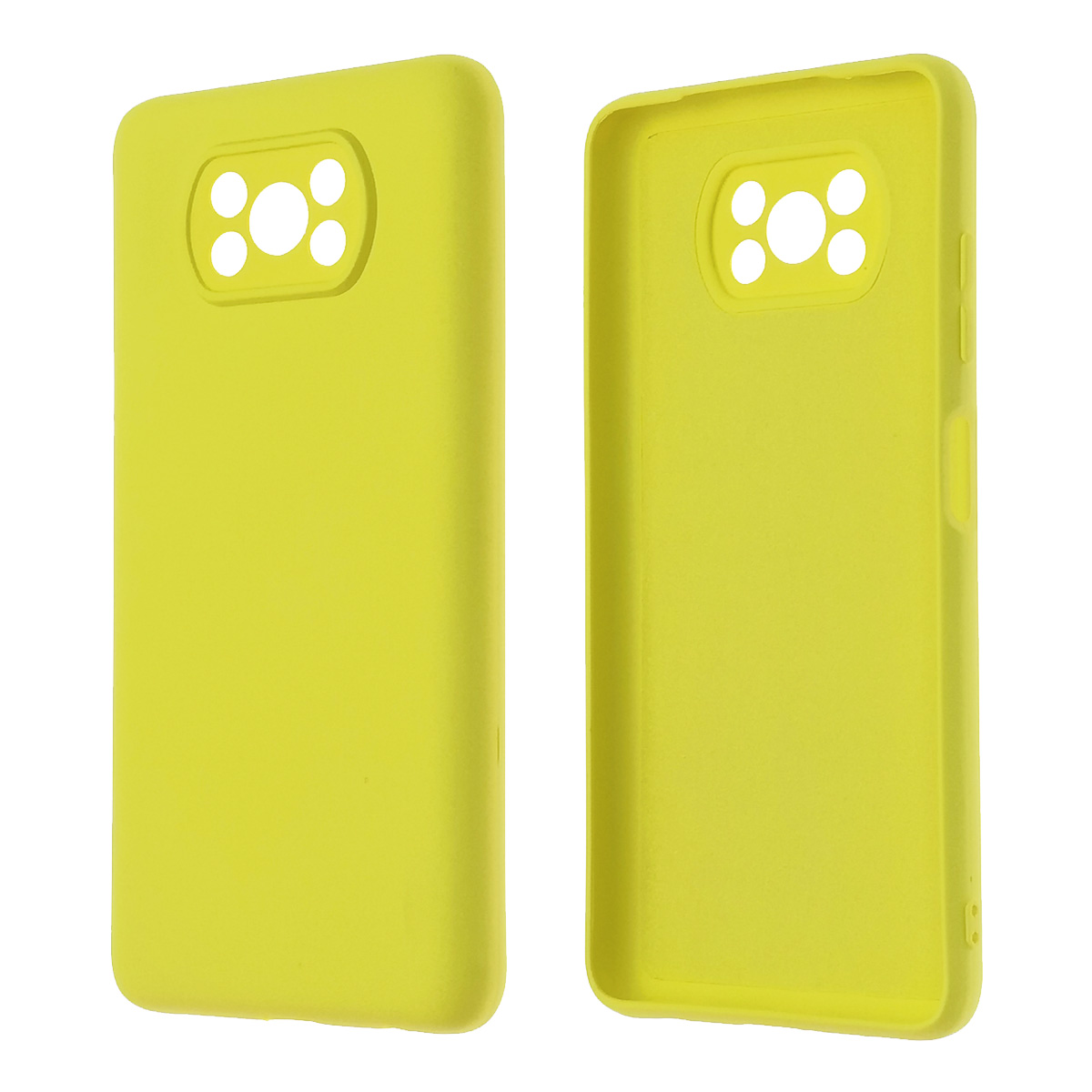 Чехол накладка NANO для XIAOMI POCO X3, POCO X3 Pro, силикон, бархат, цвет желтый