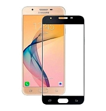 Стекло защитное "2D" для Samsung J5 Prime в техпаке, цвет черный,.