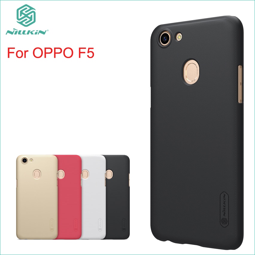 Чехол накладка Nillkin для OPPO F5, пластик, цвет черный.