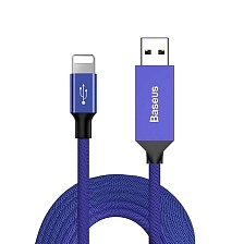 Кабель USB-Lightning Baseus Artistic Striped Cable CALYW-M03 5м цвет синий. Кабель USB-Lightning Baseus Artistic Striped Cable CALYW-M03 5м цвет синий.