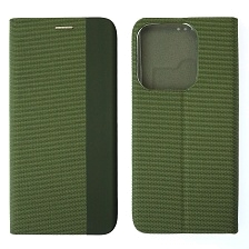 Чехол книжка MESH для TECNO Spark 10, 10C, текстиль, силикон, бархат, визитница, цвет зеленый Чехол книжка MESH для TECNO Spark 10, 10C, текстиль, силикон, бархат, визитница, цвет зеленый