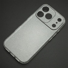 Чехол накладка STARDUST (Clear Case) для APPLE iPhone 17 Pro, защита камеры, с блестками, прозрачный