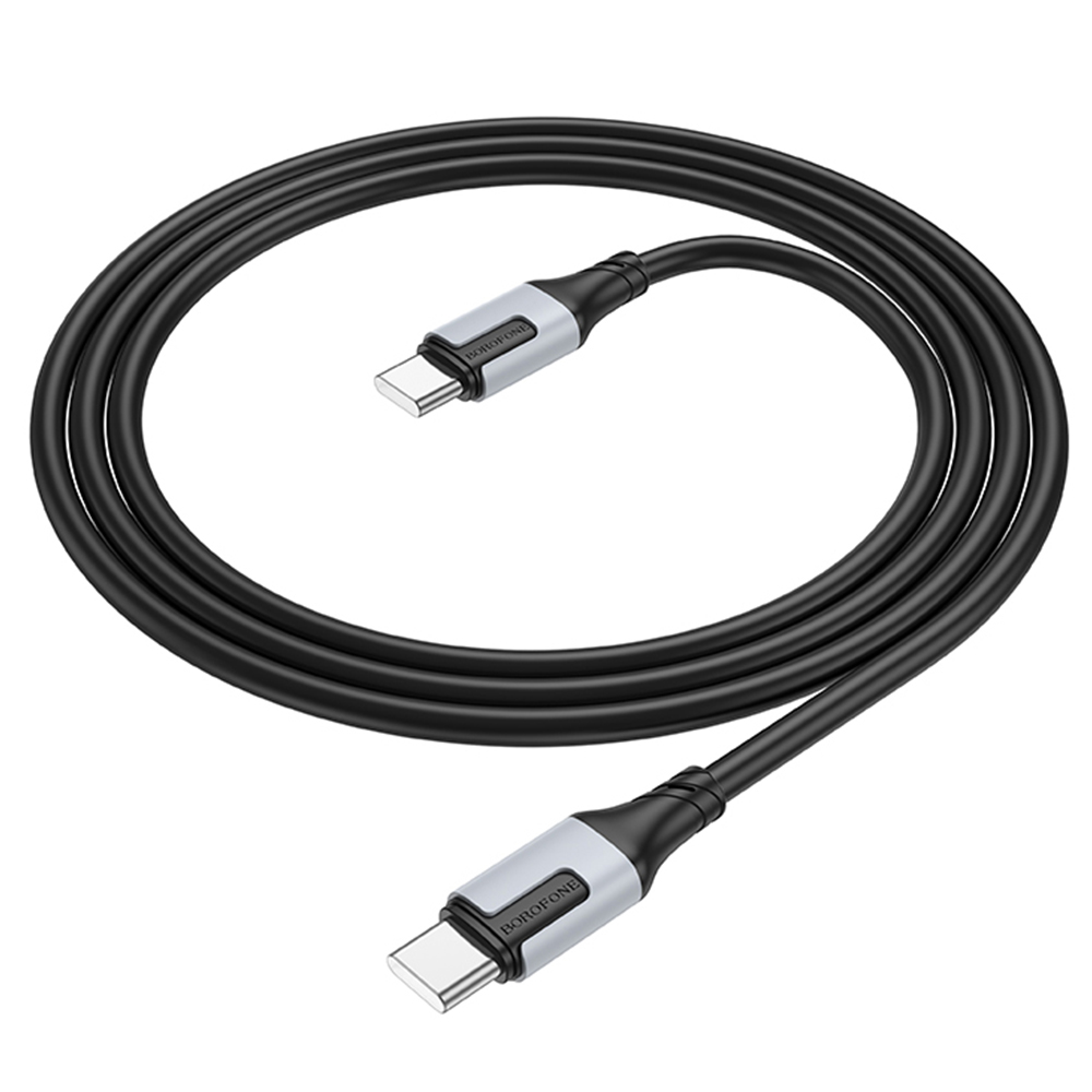 Кабель BOROFONE BX101 Creator Type C на Type C, 3A, 60W, длина 1 метр, цвет черный