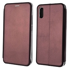 Чехол книжка STYLISH для XIAOMI Redmi 9A, экокожа, визитница, цвет бордовый Чехол книжка STYLISH для XIAOMI Redmi 9A, экокожа, визитница, цвет бордовый