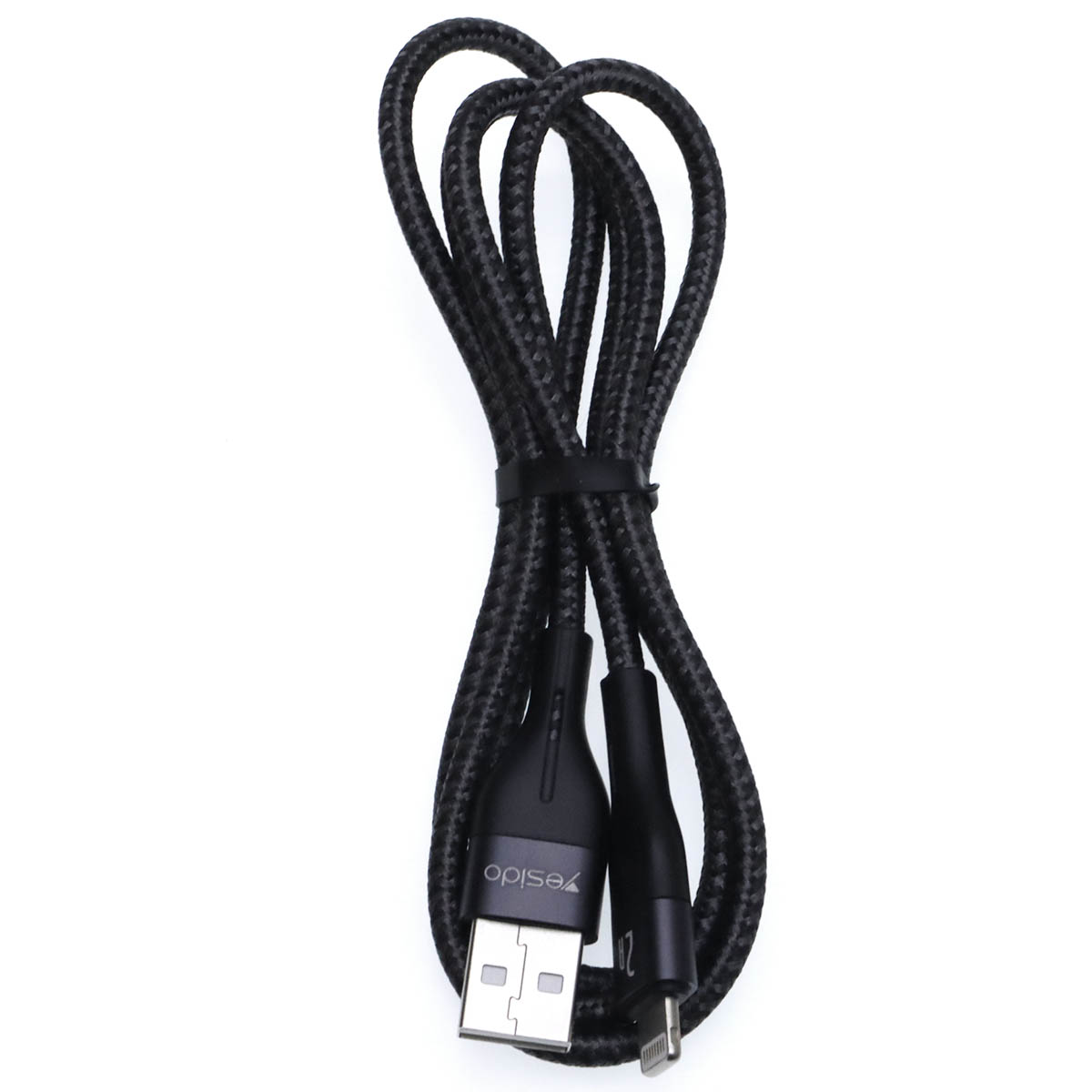 Кабель YESIDO CA121L Lightning 8 pin, 2A, длина 1 метр, цвет черный