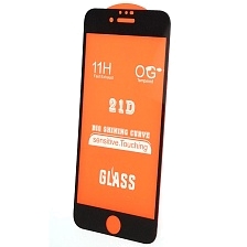 Защитное стекло 21D для APPLE iPhone 7, iPhone 8, цвет окантовки черный Защитное стекло 21D для APPLE iPhone 7, iPhone 8, цвет окантовки черный