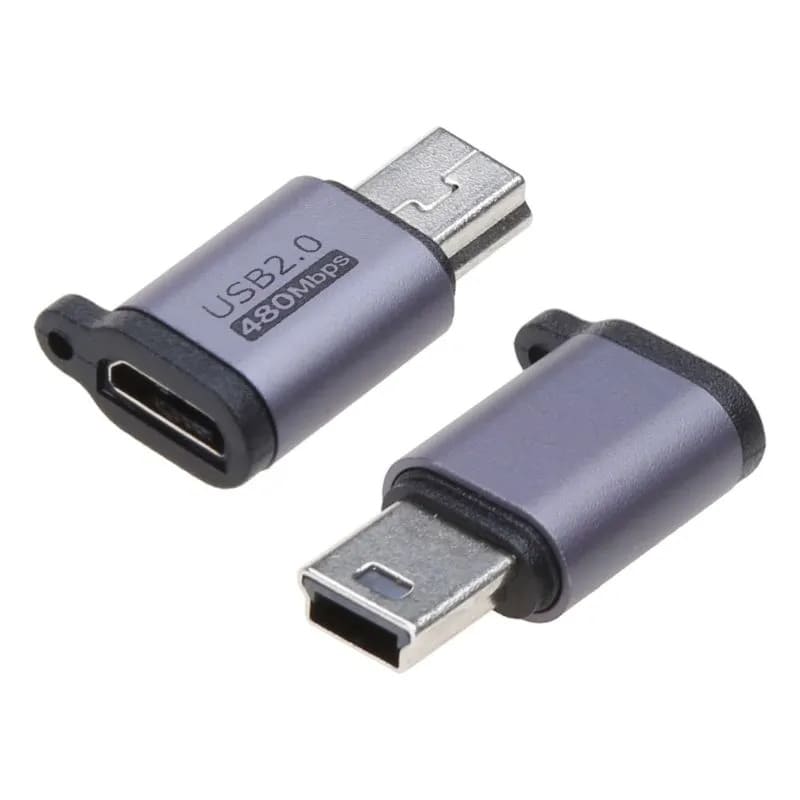 Адаптер MMB, переходник с micro USB на Mini USB 5-pin, цвет черный