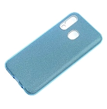 Чехол накладка Shine для SAMSUNG Galaxy A70 (SM-A705), A70s (SM-A707), силикон, блестки, цвет голубой. Чехол накладка Shine для SAMSUNG Galaxy A70 (SM-A705), A70s (SM-A707), силикон, блестки, цвет голубой.