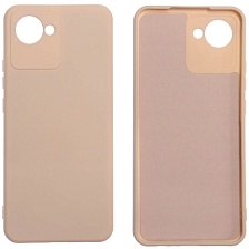 Чехол накладка NANO для Realme C30, Realme C30S, Realme Narzo 50i Prime, силикон, бархат, цвет розовый песок Чехол накладка NANO для Realme C30, Realme C30S, Realme Narzo 50i Prime, силикон, бархат, цвет розовый песок