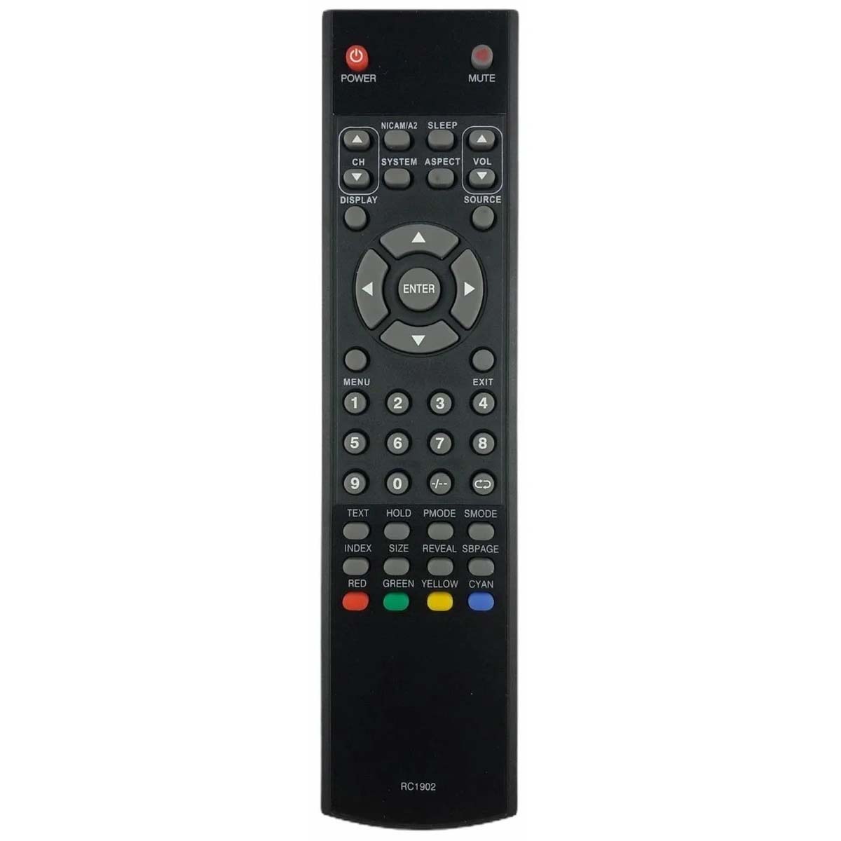 Пульт ДУ RC1902 (TV-01, N2001508, LT2428) для телевизоров BBK, CASIO, FUSION, цвет черный