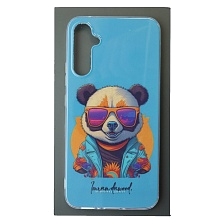 Чехол накладка для SAMSUNG Galaxy A34 5G, силикон, глянцевый, рисунок Панда в очках Чехол накладка для SAMSUNG Galaxy A34 5G, силикон, глянцевый, рисунок Панда в очках