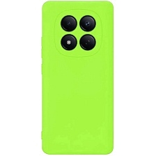 Чехол накладка NANO для XIAOMI Redmi Note 15 Pro, защита камеры, силикон, бархат, цвет салатовый