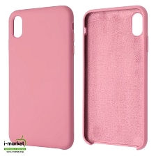 Чехол накладка Silicon Case для APPLE iPhone XS MAX, силикон, бархат, цвет розовый Чехол накладка Silicon Case для APPLE iPhone XS MAX, силикон, бархат, цвет розовый
