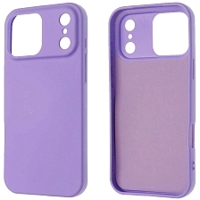 Чехол накладка Silicone Case для APPLE iPhone 17 Pro Max, силикон, бархат, цвет сиреневый