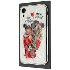 Чехол накладка для APPLE iPhone XR, силикон, рисунок 3D Baby Mouse and Mama Mouse Чехол накладка для APPLE iPhone XR, силикон, рисунок 3D Baby Mouse and Mama Mouse
