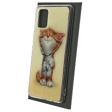 Чехол накладка для SAMSUNG Galaxy A51 (SM-A515), силикон, рисунок Кот с стетоскопом Чехол накладка для SAMSUNG Galaxy A51 (SM-A515), силикон, рисунок Кот с стетоскопом