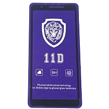 Защитное стекло 11D LION FULL GLUE для SAMSUNG Galaxy A01 Core, M01 Core, цвет окантовки черный