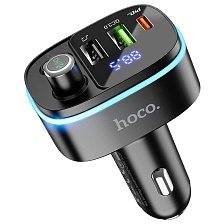 АЗУ (Автомобильное зарядное устройство) HOCO E62 Fast с FM трансмиттером, Bluetooth, 1 USB Type C, 2 USB, цвет черный (-30%) АЗУ (Автомобильное зарядное устройство) HOCO E62 Fast с FM трансмиттером, Bluetooth, 1 USB Type C, 2 USB, цвет черный (-30%)