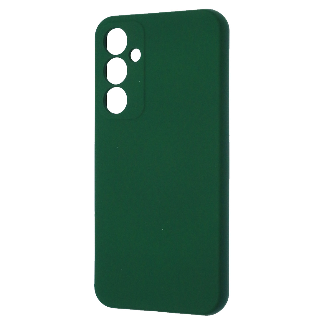 Чехол накладка Silicon Cover для SAMSUNG Galaxy S23 FE, защита камеры, силикон, бархат, цвет зеленый