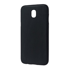 Чехол накладка для SAMSUNG Galaxy J5 2017 (SM-J530), силикон, матовый, цвет черный.