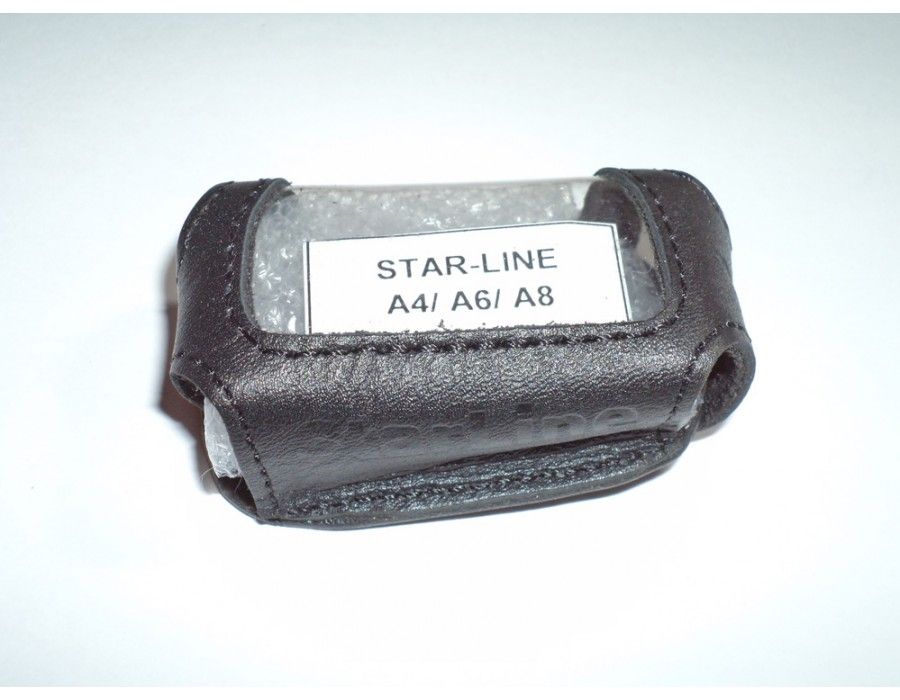 Чехол для брелка пульта автосигнализации StarLine A4, A6, A8, A9, 24V; Twage Moto V5, черная кожа Чехол для брелка пульта автосигнализации StarLine A4, A6, A8, A9, 24V; Twage Moto V5, черная кожа