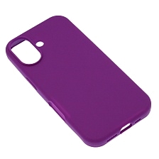 Чехол накладка Silicone Case для Apple iPhone 17, силикон, бархатная подложка, цвет фиолетовый