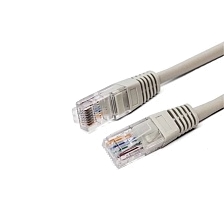 Патч-корд Filum FL-F5-1M U/UTP Cat 5e 26AWG (7x0.16 мм), сетевой кабель для интернета, длина 1 метр, омедненный алюминий (CCA), PVC, цвет серый