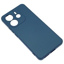 Чехол накладка NANO для XIAOMI Redmi Note 14 4G, защита камеры, силикон, бархат, цвет темно синий Чехол накладка NANO для XIAOMI Redmi Note 14 4G, защита камеры, силикон, бархат, цвет темно синий