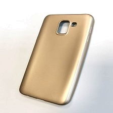 Чехол накладка J-Case THIN для SAMSUNG Galaxy J6 2018 (SM-J600), силикон, цвет золотистый