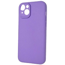 Чехол накладка для APPLE iPhone 15 Plus (6.7"), защита камеры, силикон, цвет сиреневый