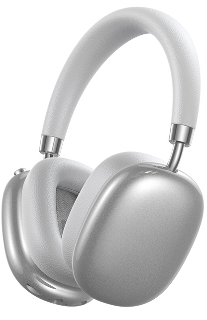 Гарнитура (наушники с микрофоном) беспроводная, полноразмерная, REMAX RB-602HB, поддержка MicroSD, цвет серебристый, белый