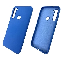 Чехол накладка для XIAOMI Redmi Note 8, силикон, цвет темно синий.