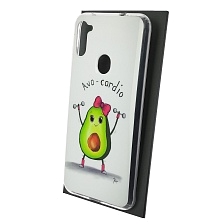 Чехол накладка Vinil для SAMSUNG Galaxy A11 (SM-A115), Galaxy M11 (M115), силикон, рисунок Avo-cardio, цвет белый
