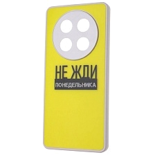 Чехол накладка для Honor X9c, пластик, силикон, защита камеры, рисунок НЕ ЖДИ понедельника