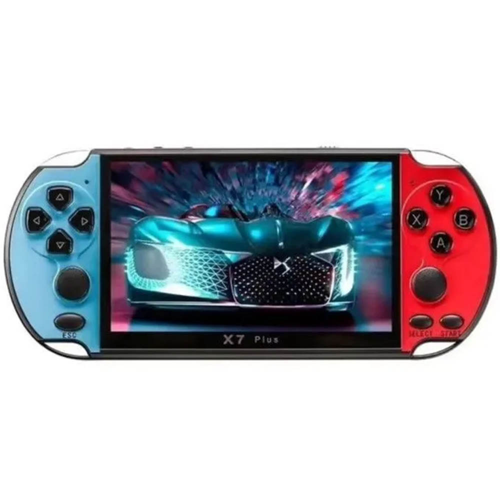 Портативная игровая приставка X7 Plus, 5.1", цвет красно синий