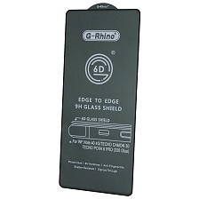 Защитное стекло 6D G-Rhino для INFINIX Note 40 4G, INFINIX Note 50, TECNO Pova 6, TECNO Pova 6 Pro 5G, TECNO Camon 30, TECNO Camon 30 5G, TECNO Camon 40 4G, цвет окантовки черный