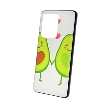 Чехол накладка для SAMSUNG Galaxy S20 Ultra (SM-G988), силикон, рисунок Авокадо Любовь.