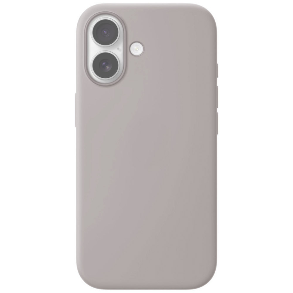 Чехол накладка Silicone Case для Apple iPhone 17, силикон, бархатная подложка, цвет светло серый