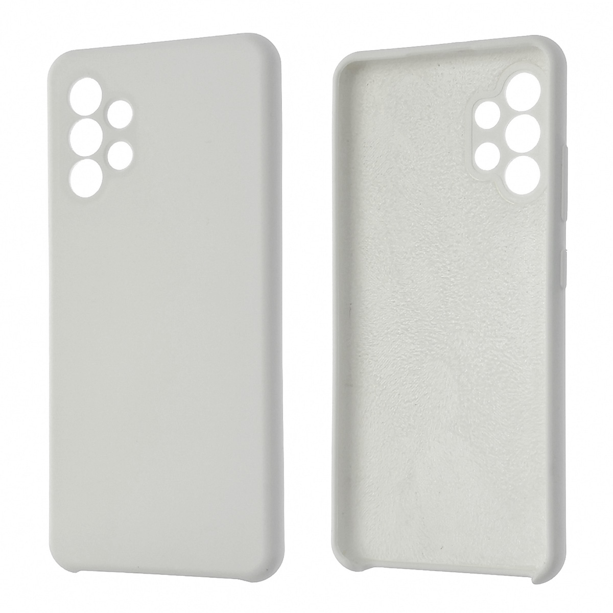Чехол накладка Silicon Cover для SAMSUNG Galaxy A32 4G (SM-A325F), силикон, бархат, цвет белый Чехол накладка Silicon Cover для SAMSUNG Galaxy A32 4G (SM-A325F), силикон, бархат, цвет белый