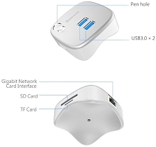 USB-концентратор (ХАБ) "Baseus" Strength faction expansion dock цвет серебристый (распродажа -80%)