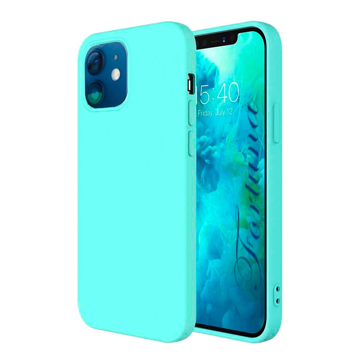 Чехол накладка GPS для APPLE iPhone 12 mini (5.4"), силикон, матовый, цвет бирюзовый