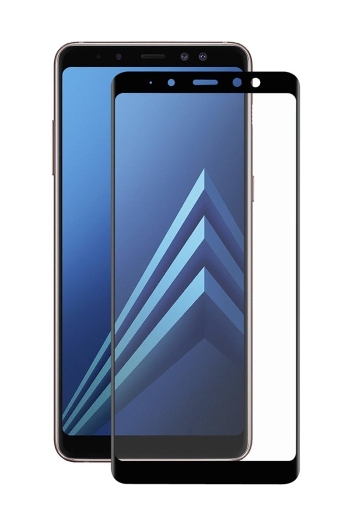 Защитное стекло "10D" Full Glue для SAMSUNG Galaxy A8 Plus 2018 (SM-A730F), цвет канта черный.