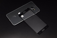 Защитное стекло 2D Full glass для SAMSUNG Galaxy A3 2016 / A310 /тех.пак/ черный.